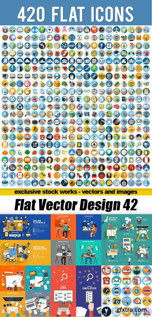 Flat Vector Design 42 - 25xEPS