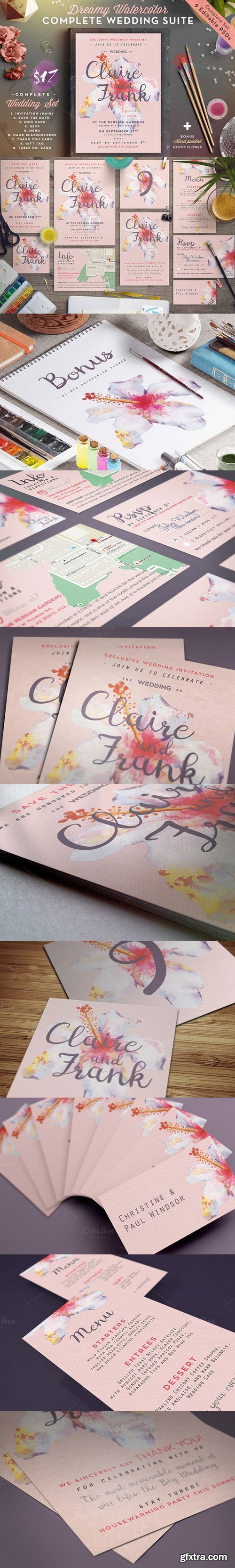 CM - Dreamy Watercolor Wedding Suite IV 723697