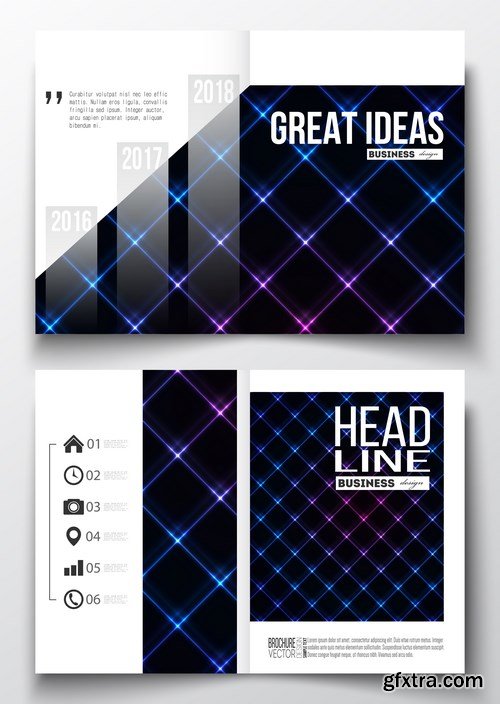 Set of Business Templates, Brochure, Magazine, Flyer & Booklet 3 - 25xEPS