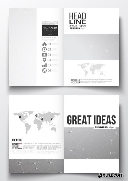 Set of Business Templates, Brochure, Magazine, Flyer & Booklet 3 - 25xEPS