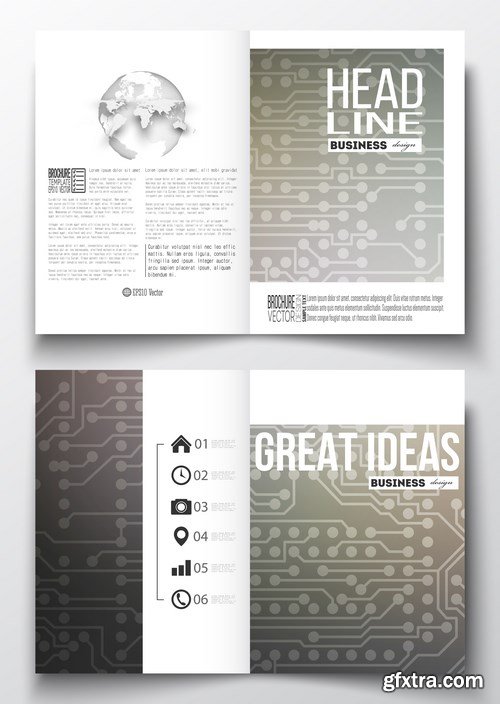 Set of Business Templates, Brochure, Magazine, Flyer & Booklet 3 - 25xEPS