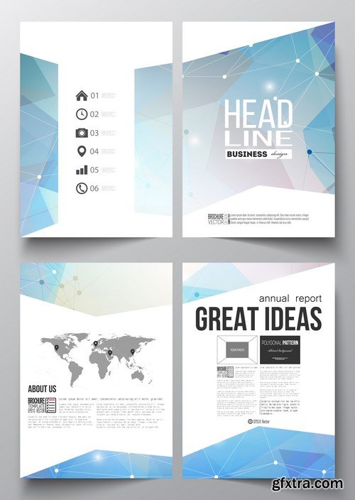 Set of Business Templates, Brochure, Magazine, Flyer & Booklet 3 - 25xEPS