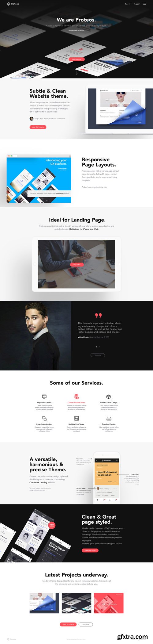 Proteos Corporate Psd Website