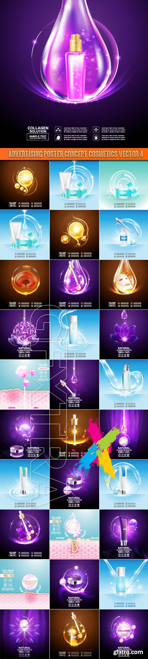 Advertising Poster Concept Cosmetics vector 4