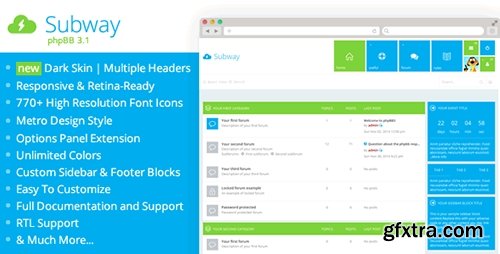 ThemeForest - Subway v1.0.9 - Flat Metro phpBB 3.1 Theme - 9820360