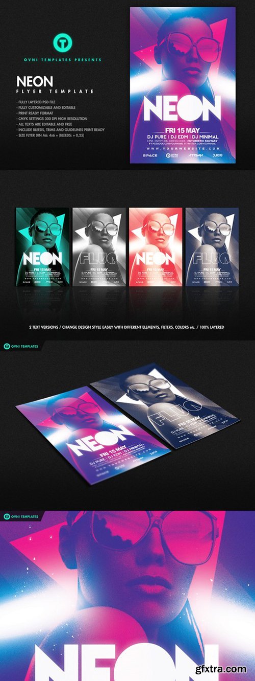 CM - NEON Flyer Template 717116