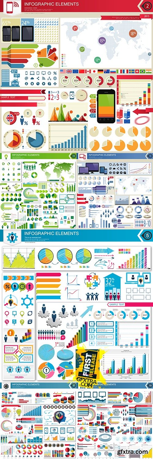 Infographics collection design elements 98