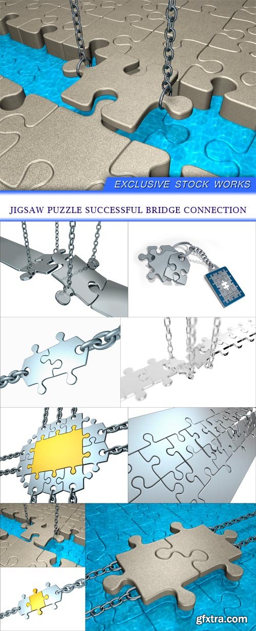 Jigsaw puzzle successful bridge connection 9X JPEG