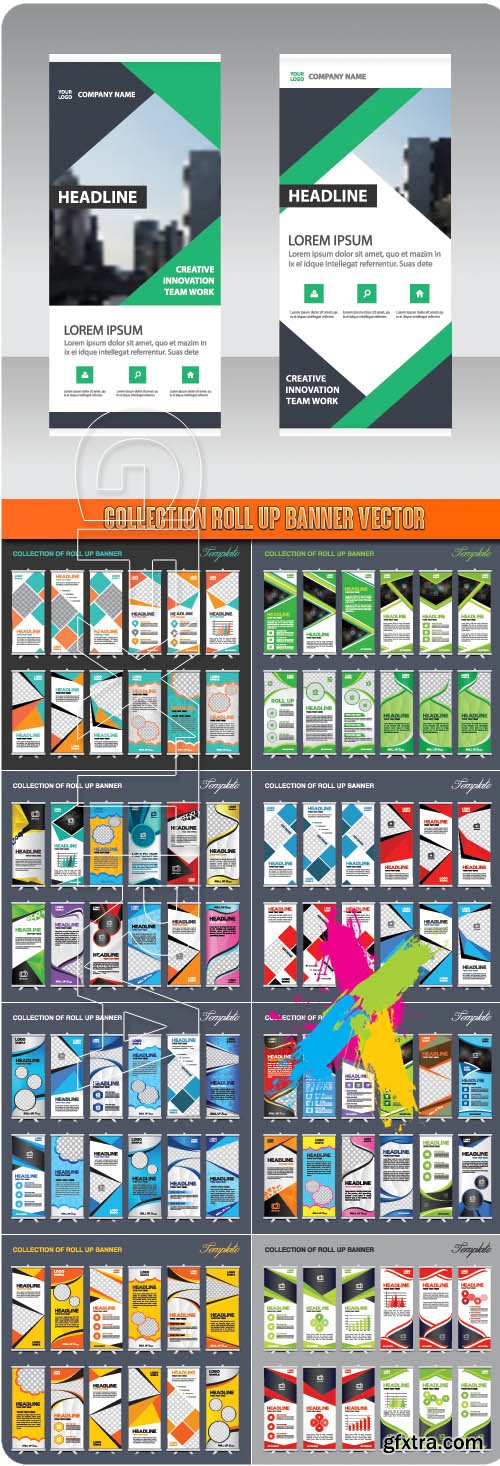 Collection Roll Up Banner vector