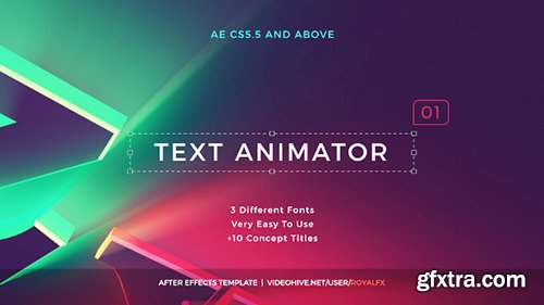 Videohive Text Animator 01: Creative Modern Titles 16491525