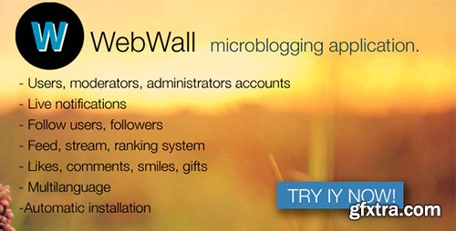 CodeCanyon - WebWall v1.1 - social microblogging application - 8285197