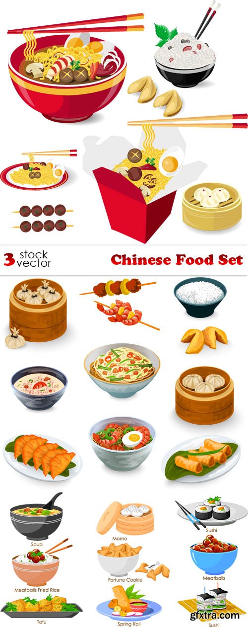 Vectors - Chinese Food Set