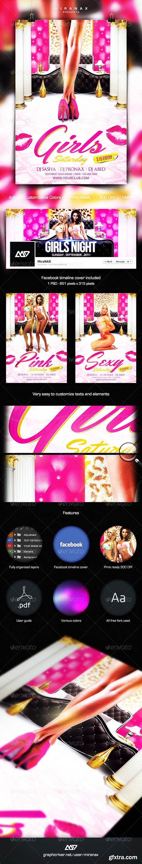 GraphicRiver Sexy Girls Ladies Night Party Flyer Template 6483837