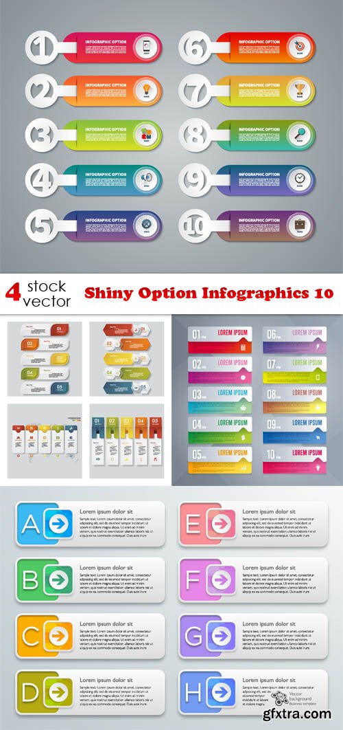 Vectors - Shiny Option Infographics 10