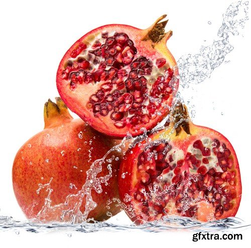 Fruit in spray of water 1-7xUHQ JPEG