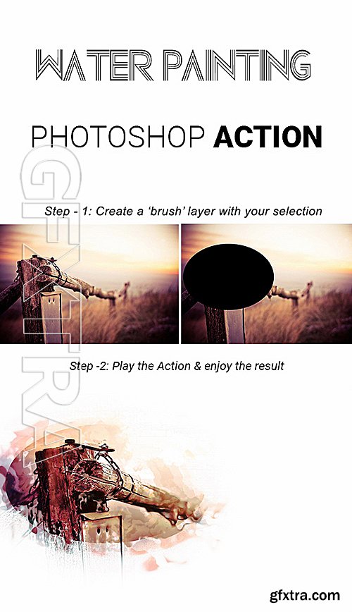 GraphicRiver - Water Painting Photoshop Action 16273705