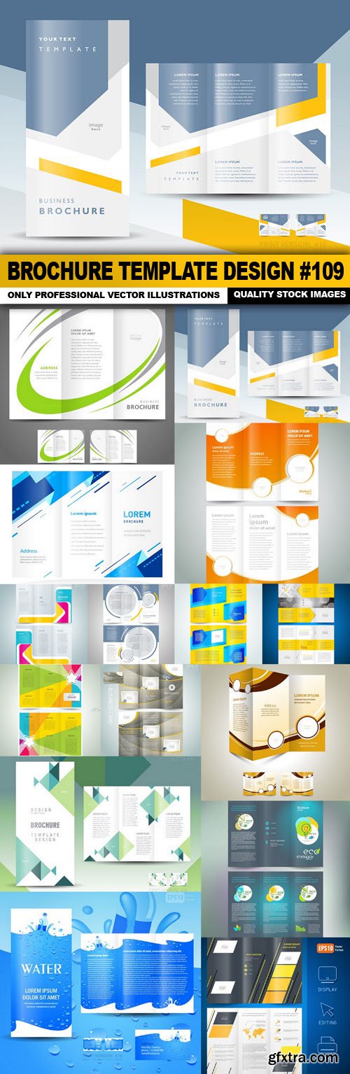 Brochure Template Design #109 - 15 Vector