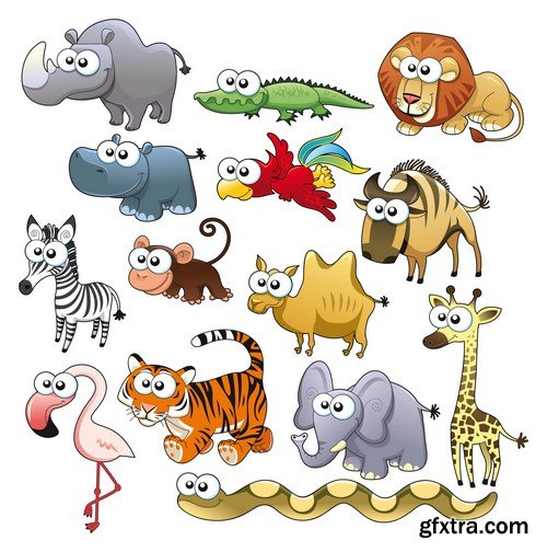 cartoon animals 11X EPS