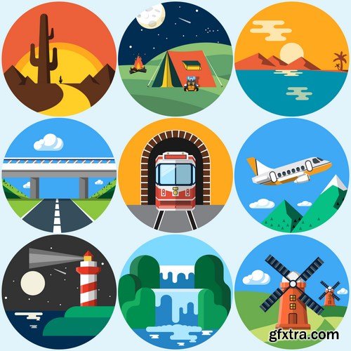 Flat Vector Design 43 - 15xEPS