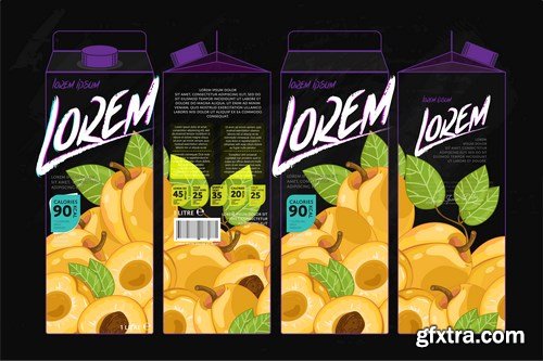 Template Packaging Design Passion Fruit Juice 2 - 14xEPS