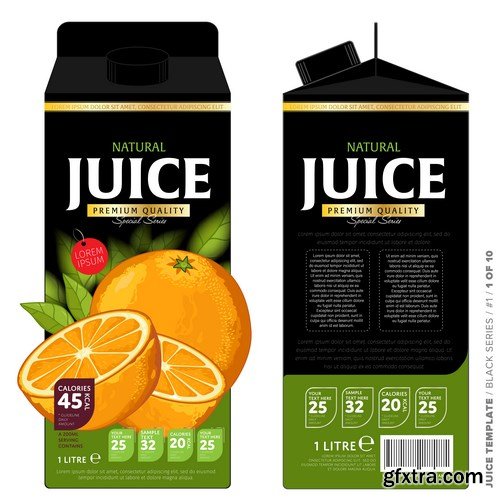 Template Packaging Design Passion Fruit Juice 2 - 14xEPS