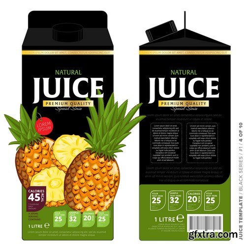 Template Packaging Design Passion Fruit Juice 2 - 14xEPS