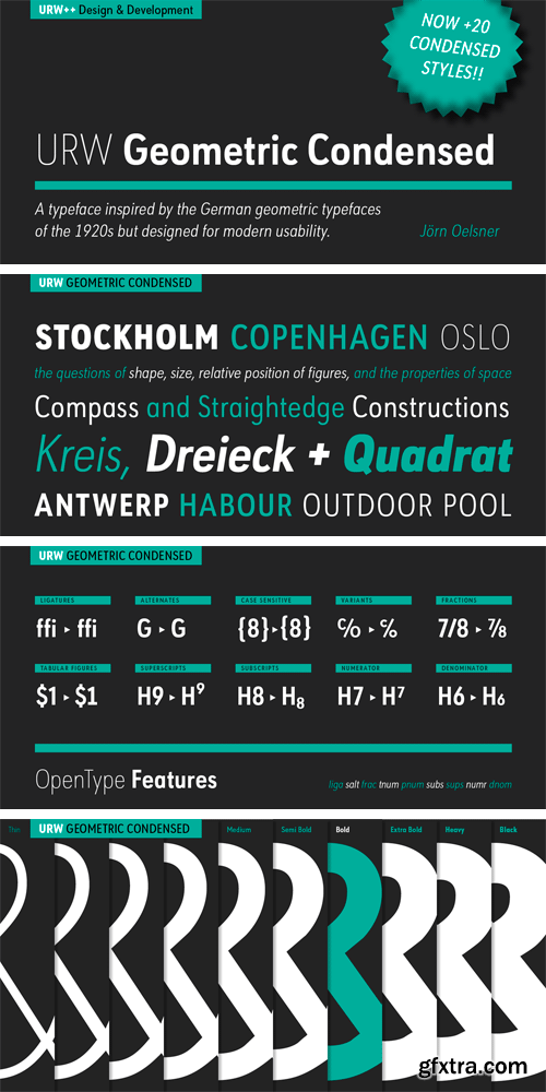 URW Geometric Condensed Font Family