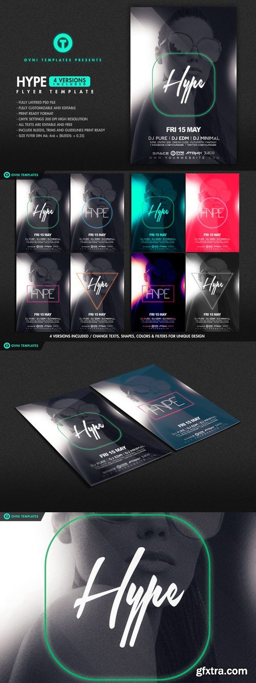 CM - 4in1 HYPE Flyer Template 687275