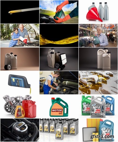 Collection of engine oil lubricant motor vehicle technical services 25 HQ Jpeg