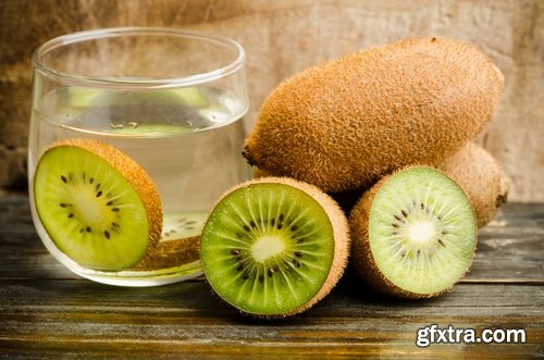 Collection of of kiwi berry plant macro pulp seed 25 HQ Jpeg