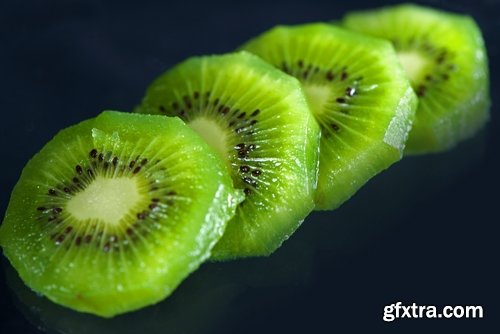 Collection of of kiwi berry plant macro pulp seed 25 HQ Jpeg