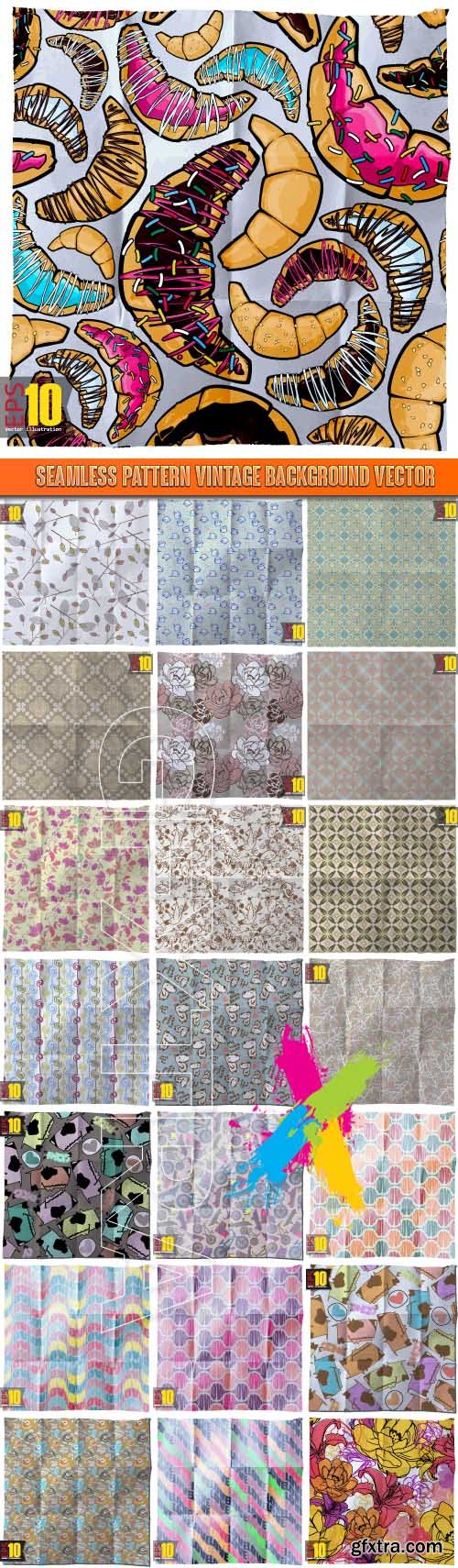 Seamless pattern vintage background vector