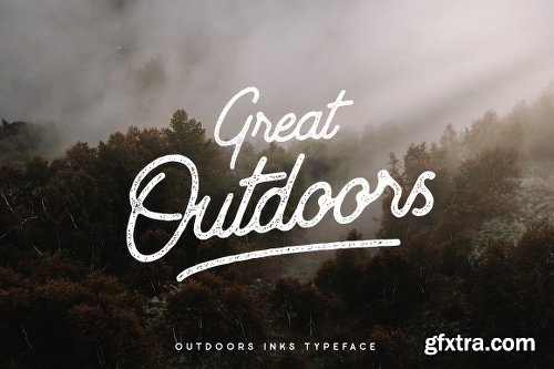 CreativeMarket Outdoors Inks Typeface - 4 Styles 730102