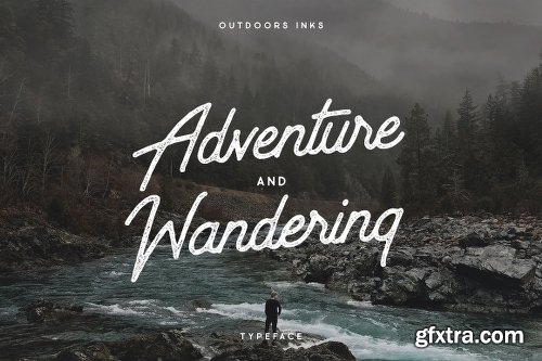 CreativeMarket Outdoors Inks Typeface - 4 Styles 730102