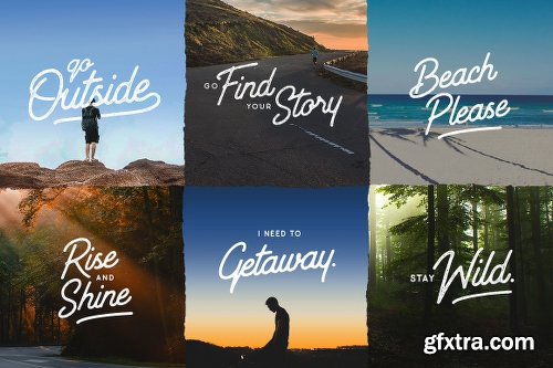 CreativeMarket Outdoors Inks Typeface - 4 Styles 730102