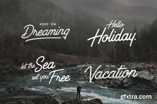 CreativeMarket Outdoors Inks Typeface - 4 Styles 730102