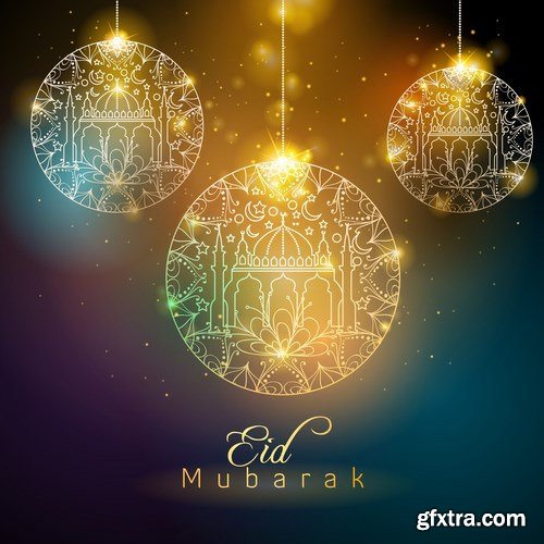 Eid Mubarak Papercut Style 7 - 48 EPS