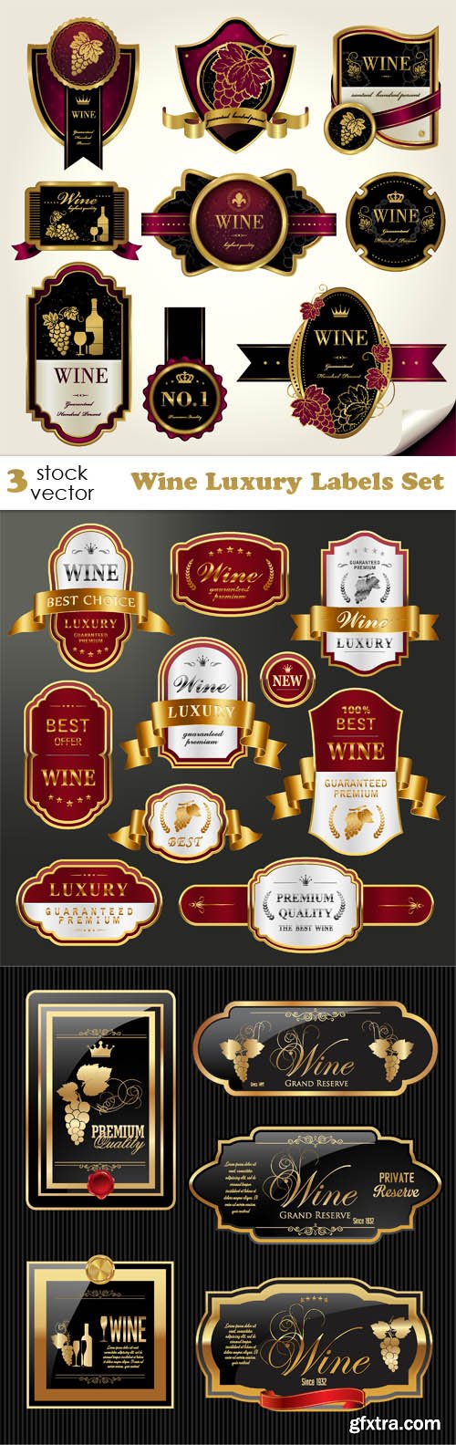 Vectors - Wine Luxury Labels Set