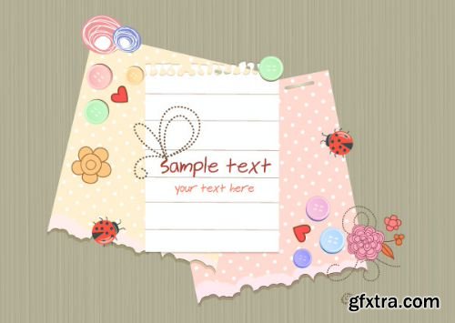 69 Scrapbook Illustrations Set