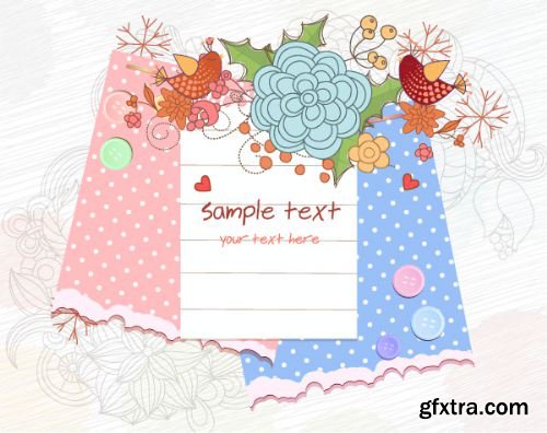 69 Scrapbook Illustrations Set