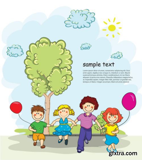 95 Kids Illustrations set 2