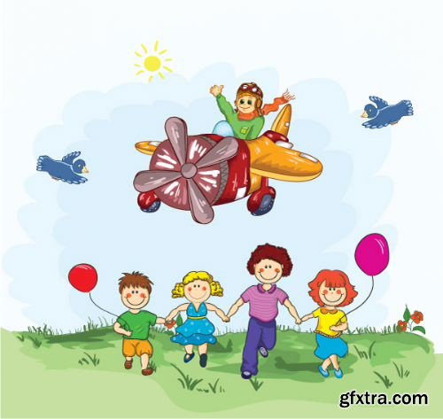 95 Kids Illustrations set 2