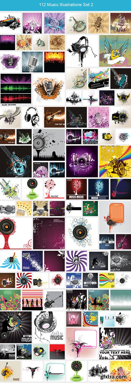 112 Music Illustrations Set 2