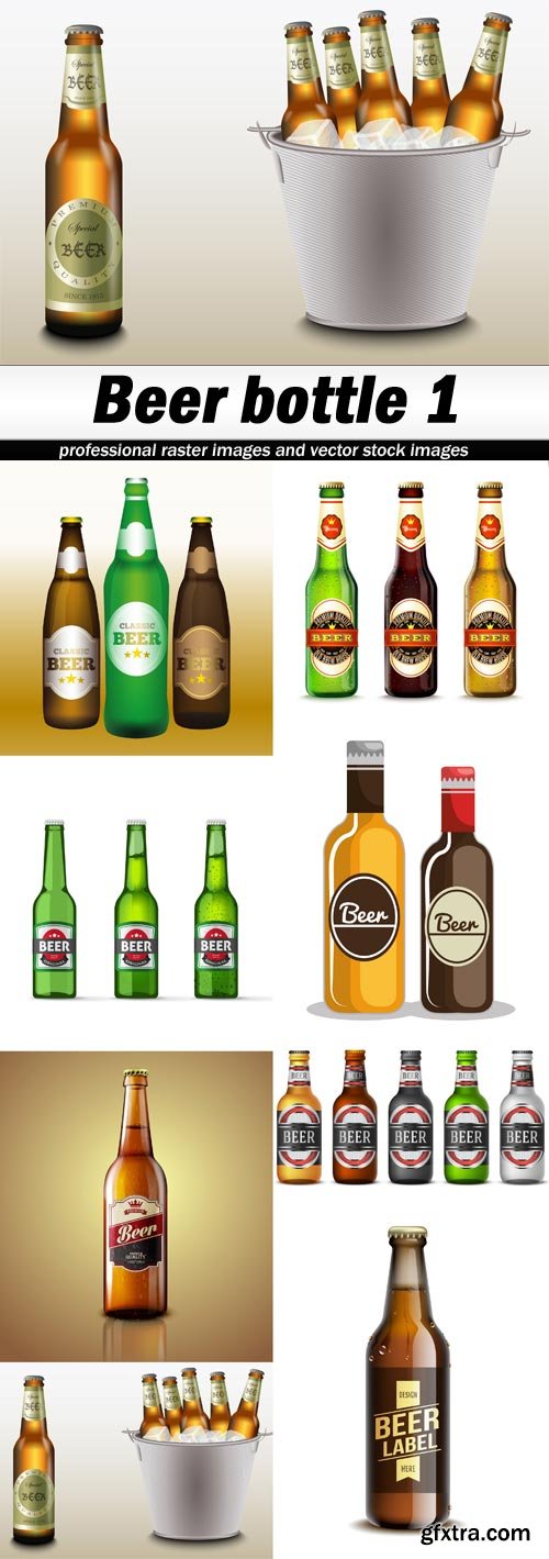 Beer bottle 1-8xEPS