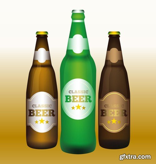 Beer bottle 1-8xEPS