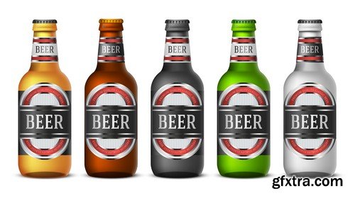 Beer bottle 1-8xEPS