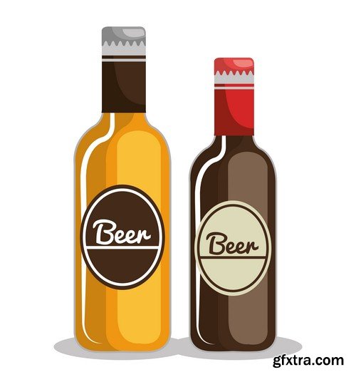 Beer bottle 1-8xEPS