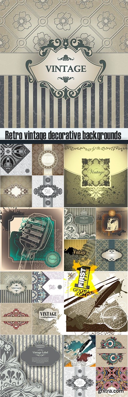 Retro vintage decorative backgrounds