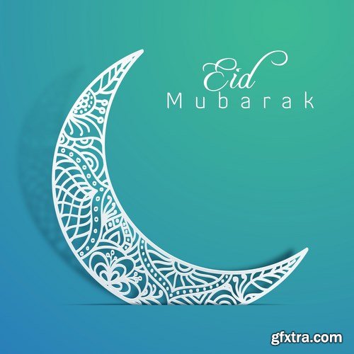 Eid Mubarak Papercut Style 8 - 48 EPS