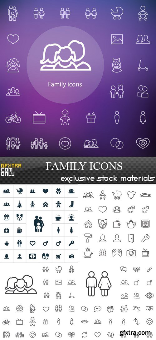 Family Icons - 5 EPS